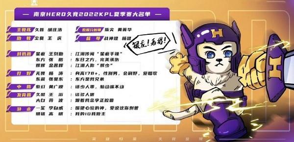 王者荣耀战队hero的夏季赛阵容基本敲定，星痕无缘！