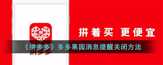 拼多多多多果园消息提醒怎么关闭拼多多多多果园消息提醒关闭方法